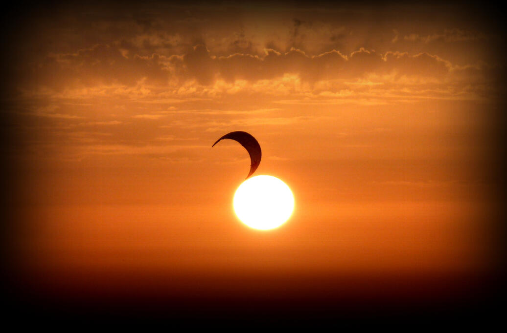 Kitesurfer in Ostia